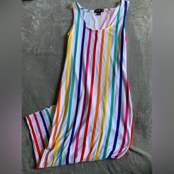 Rainbow striped midi dress - Picture 3 of 5